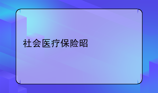 社会医疗保险是什么