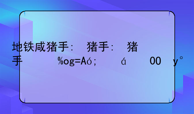 地铁咸猪手:地铁咸猪手女很配合小说
